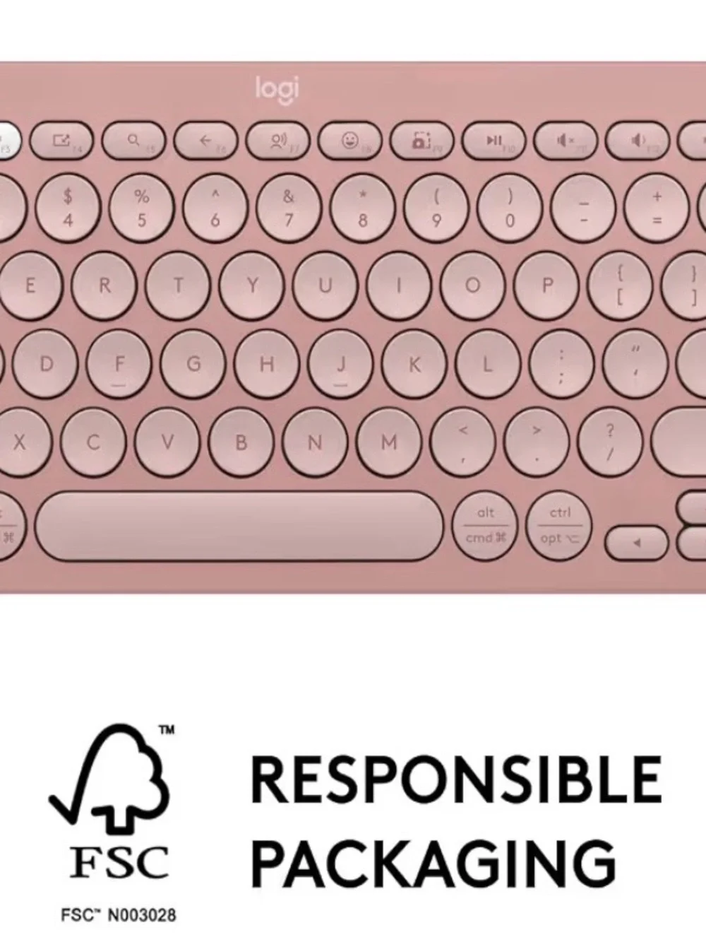 Logi Rose Pink Wireless Keyboard